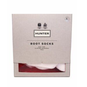 Hunter Original Tall Boot Socks – Cream | Unisex Size L